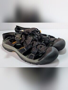 KEEN Newport H2 Black/Yellow Waterproof Hiking Sandals Mens Shoes Size US 10
